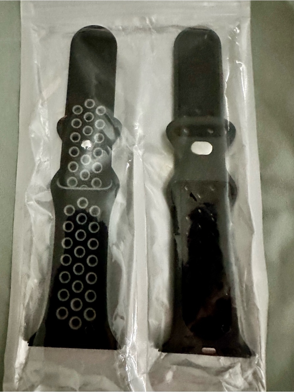 Black/Pine Green Silicone Sport Watch Bands - Compatible Replacement Straps